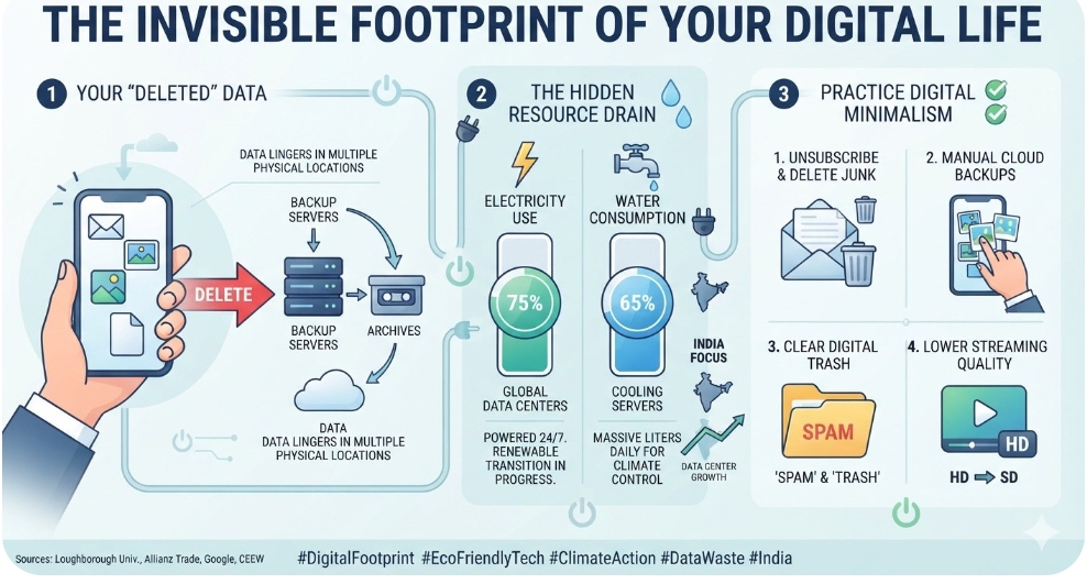 The invisible carbon footprint of your delete button and the heavy environmental toll of digital waste