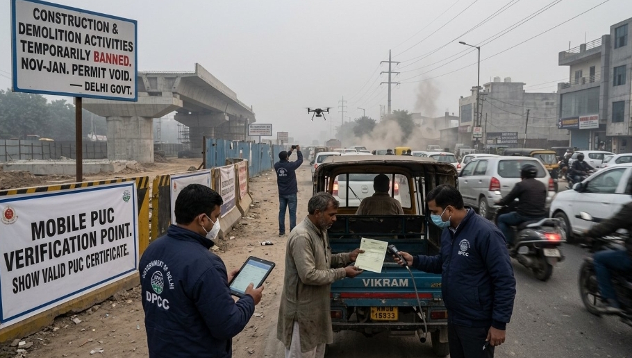 Delhi Imposes Drastic Construction Bans as Winter Pollution Crackdown Commences