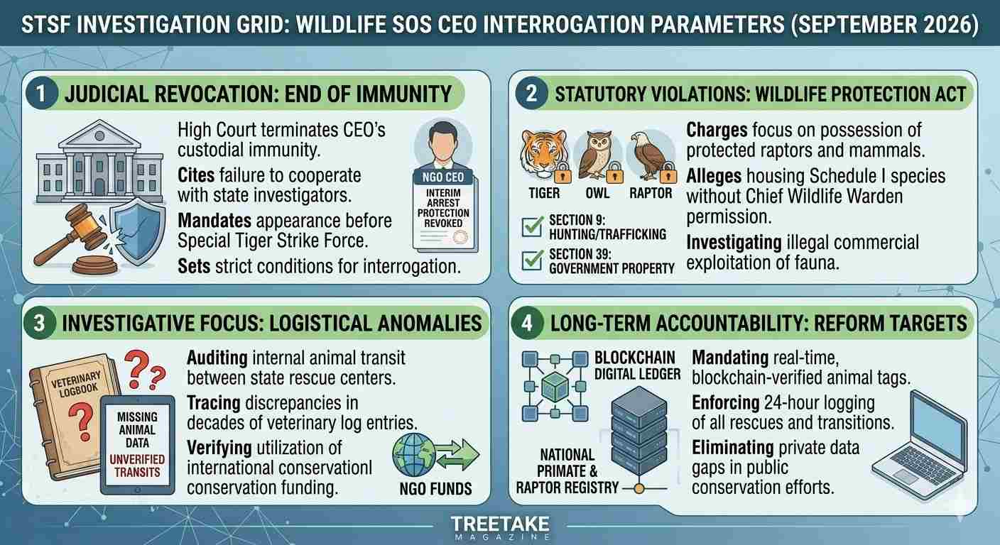 Wildlife SOS Chief Faces Tiger Strike Force Interrogation as High Court Revokes Arrest Protection