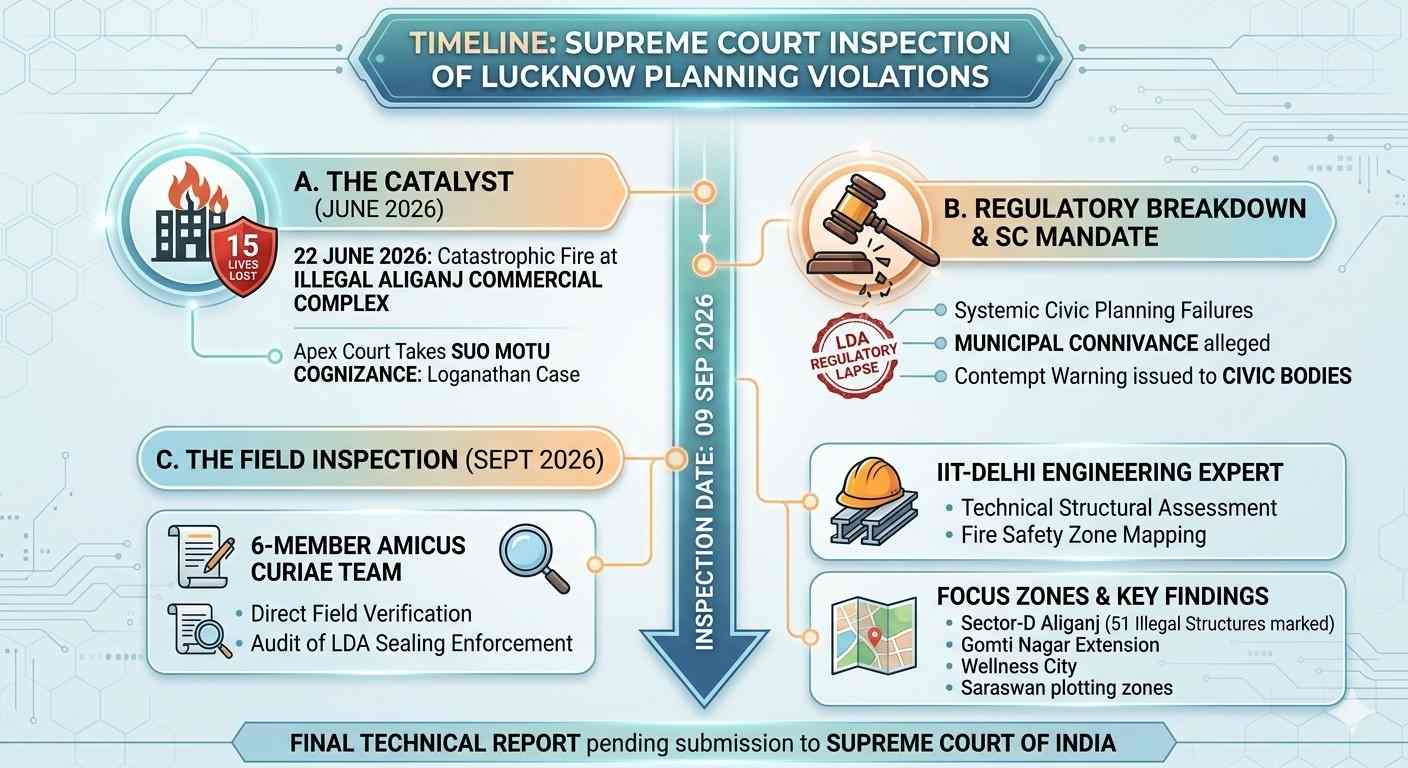 SC Amicus Curiae Panel and IIT-Delhi Experts Storm Lucknow Over Suo Motu Aliganj Commercial Fire Case