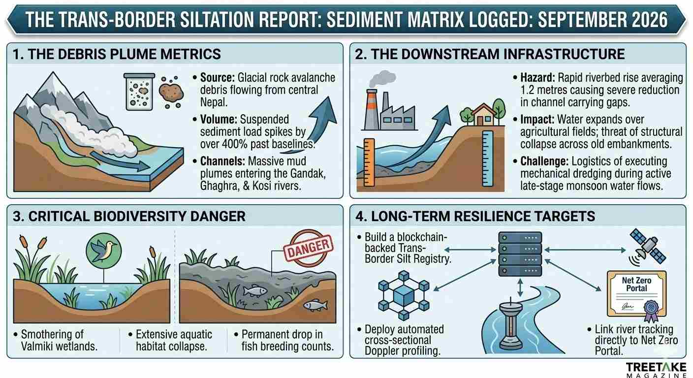 Satellite Telemetry Confirms Massive Trans-Border Siltation Across North India’s River Basins Post Himalayan Collapse