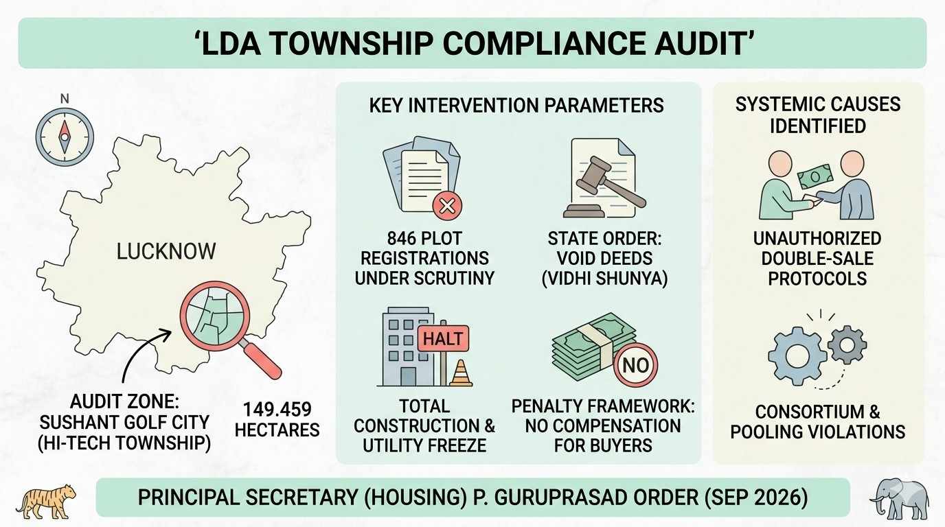 Lucknow Development Authority Scrutinises 846 Plot Registrations Over ₹1,000-Crore Hi-Tech Township Allocation Lapses