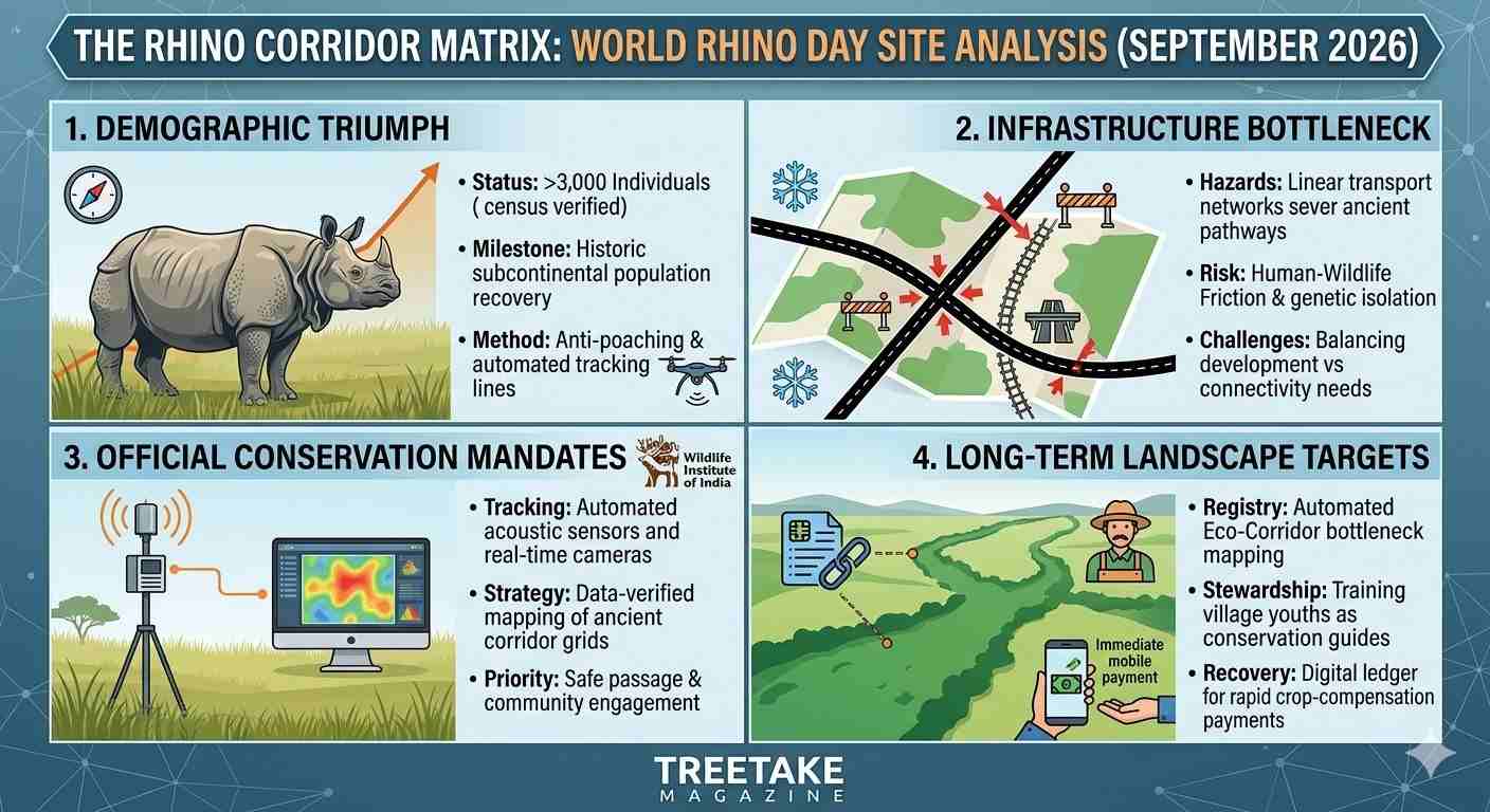 Greater One-Horned Rhinoceros Population Recovers Amidst Severe Corridor Bottlenecks on World Rhino Day