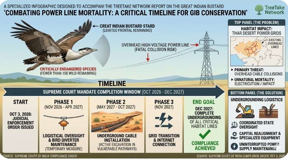 CRITICAL TIMELINE ENFORCED TO SAVE THE GREAT INDIAN BUSTARD FROM POWER LINE MORTALITIES