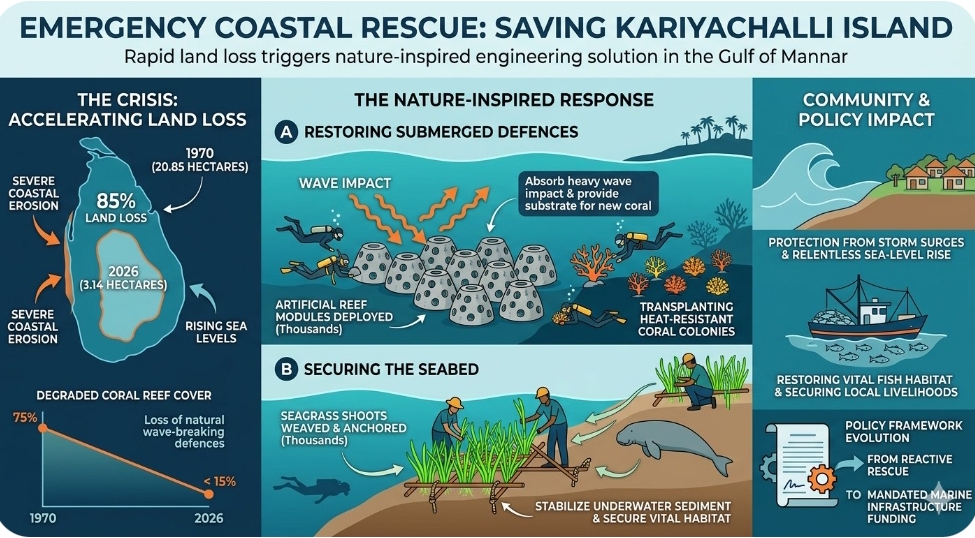 Critical loss of Kariyachalli Island triggers emergency coastal rescue mission