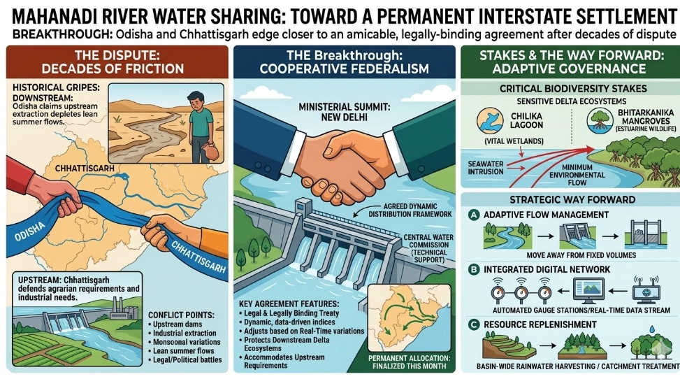 Interstate negotiations edge closer to permanent settlement over Mahanadi River water allocation