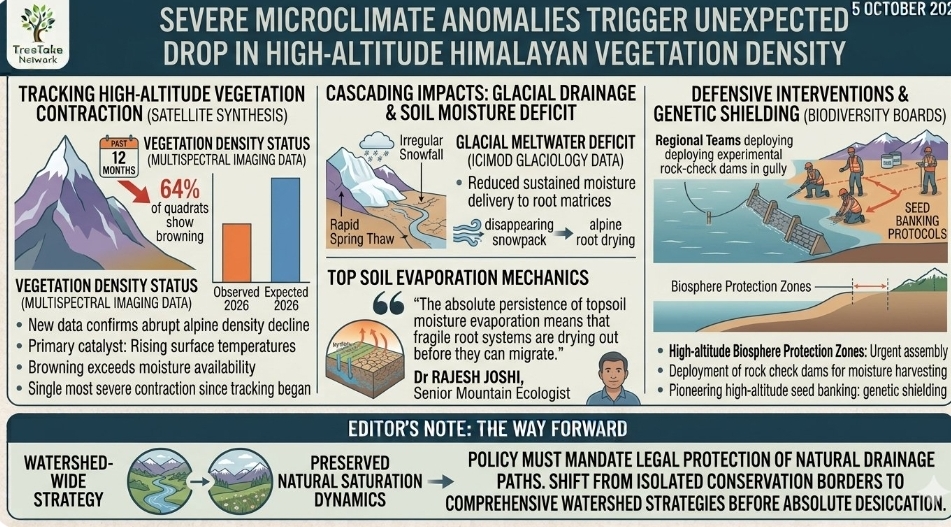 Severe microclimate anomalies trigger unexpected drop in high-altitude Himalayan vegetation density