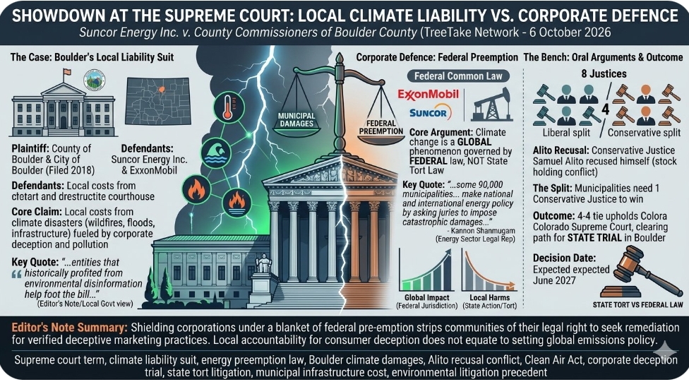 US Supreme Court wrestles with energy majors over massive climate damage lawsuits