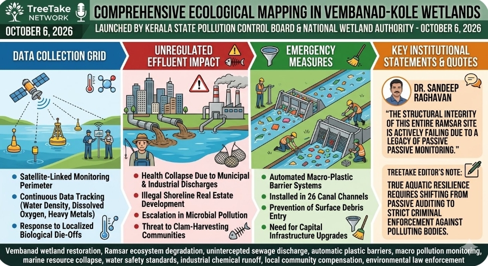 Technical teams activate comprehensive ecological mapping across vulnerable Vembanad wetland systems