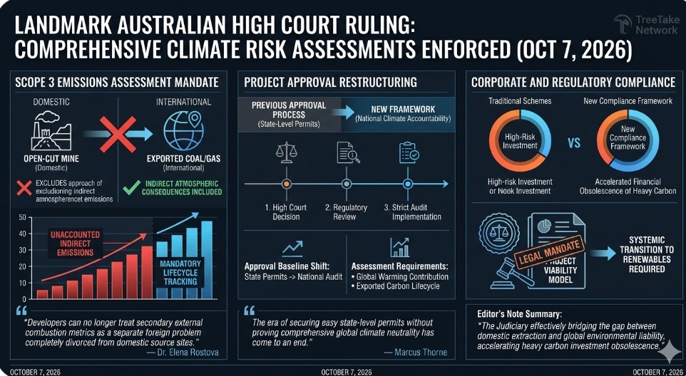 Landmark judicial mandates enforce absolute climate risk assessments for deep-cut fossil fuel extraction projects
