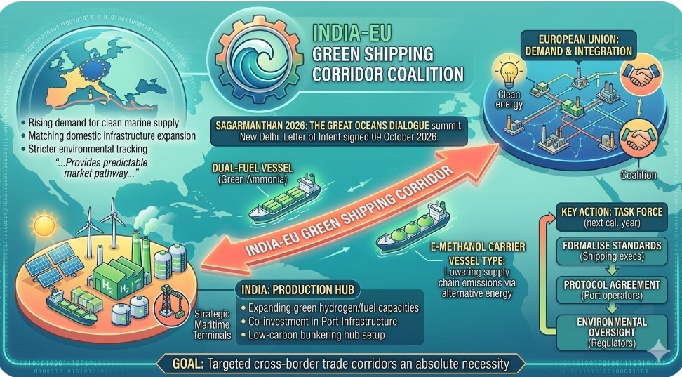 India and European Union sign agreement for Green Shipping Corridor Coalition at Sagarmanthan dialogue