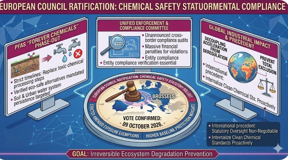 European Council ratifies new statutory rules on chemical safety and environmental compliance