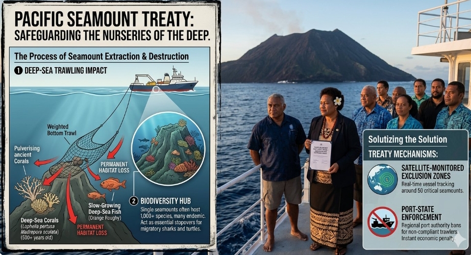 Pacific island nations launch pioneering international treaty to ban deep sea bottom trawling