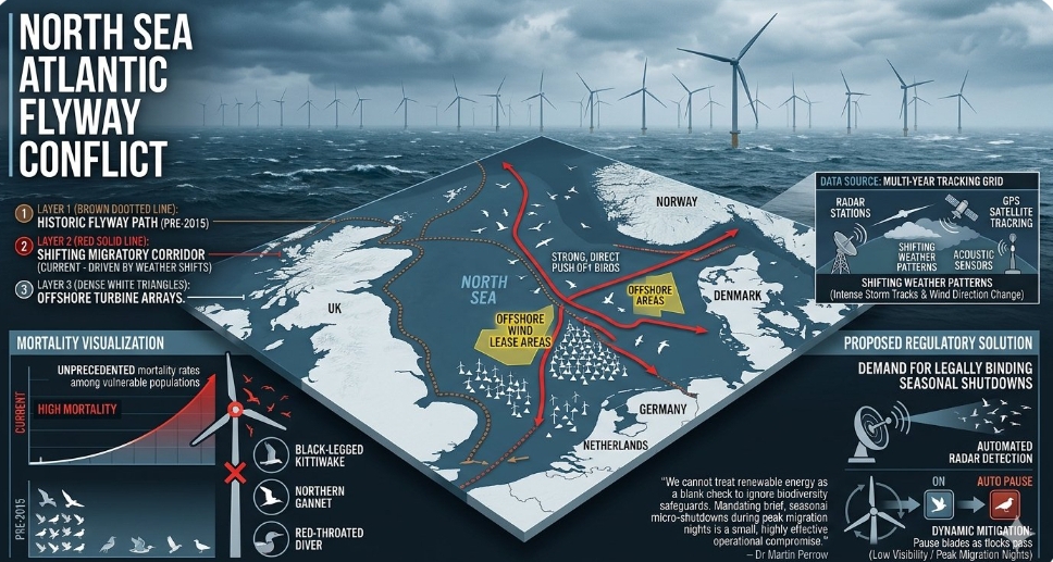 European marine scientists demand binding seasonal offshore wind shutdowns along Atlantic flyway