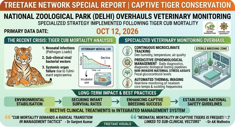 National Zoological Park implements specialized veterinary monitoring strategy following critical tiger cub mortality