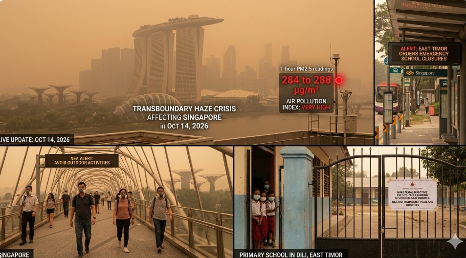 Air Pollution Spikes to Critical Levels in Singapore as East Timor Orders Emergency School Closures