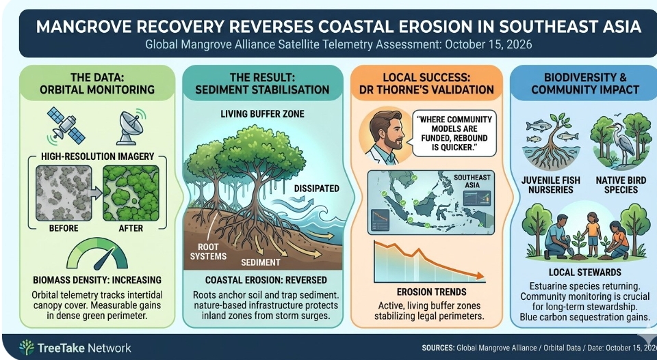 Satellite Imagery Reveals Successful Mangrove Recovery Across Eroded Southeast Asian Coastlines