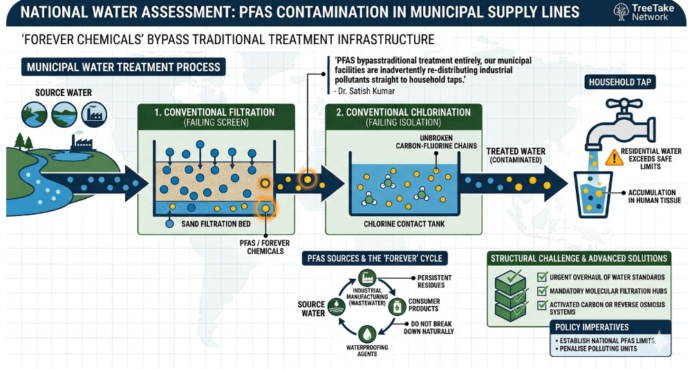 National water assessment identifies extensive PFAS contamination passing through municipal treatment plants