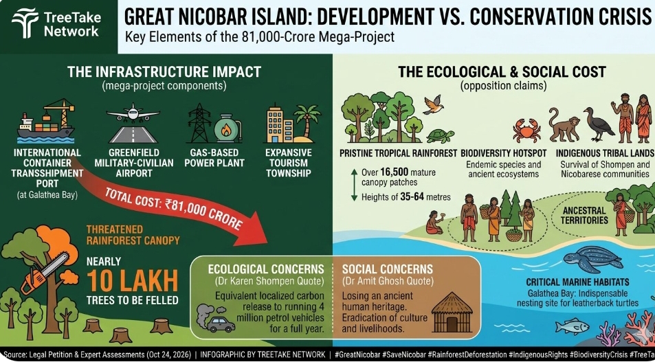 Tribal leaders and ecologists challenge large scale forest diversion for Great Nicobar infrastructure project