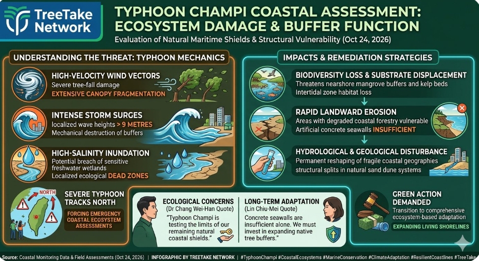 Severe Typhoon Champi tracks toward East Asian coast forcing emergency coastal ecosystem assessments