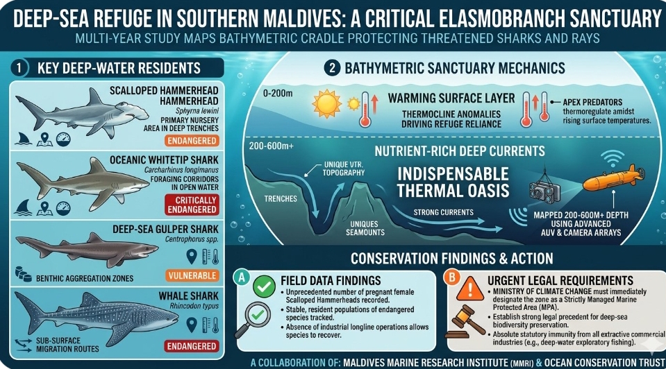 Peer-reviewed study establishes new deep-sea sanctuary for threatened shark species in the southern Maldives