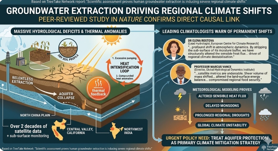 Scientific assessment proves human groundwater extraction is inducing severe regional climate shifts