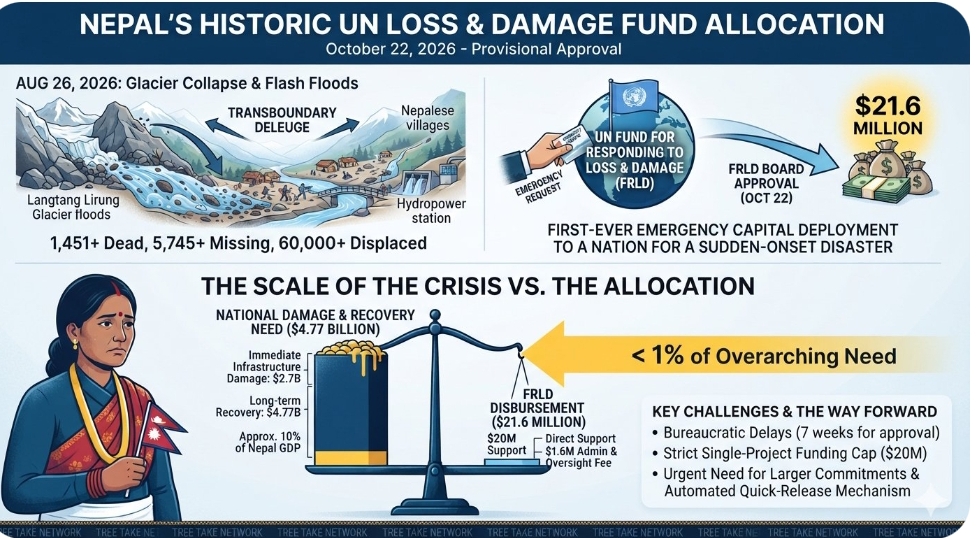 United Nations Loss and Damage Fund provisionally authorises historic emergency capital for flood-hit Nepal