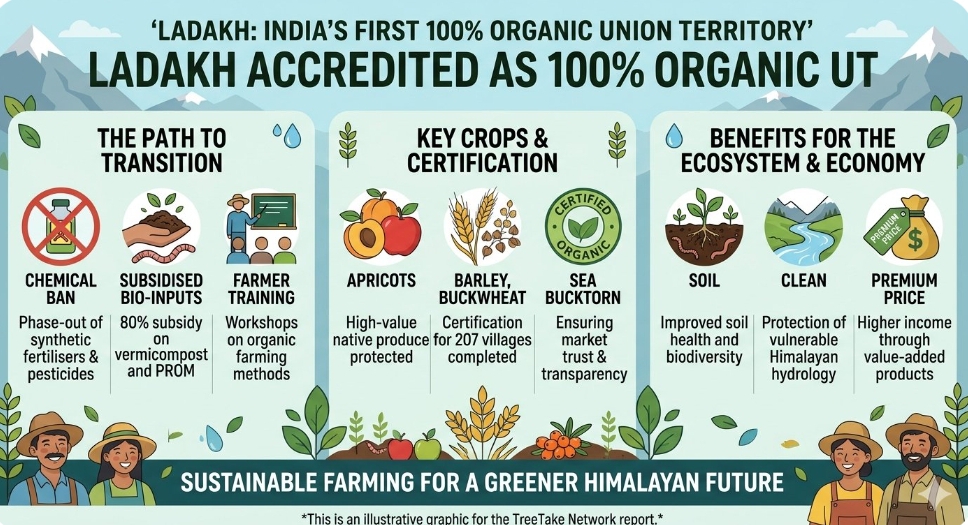 Ladakh secures historic milestone as Indias first fully organic Union Territory