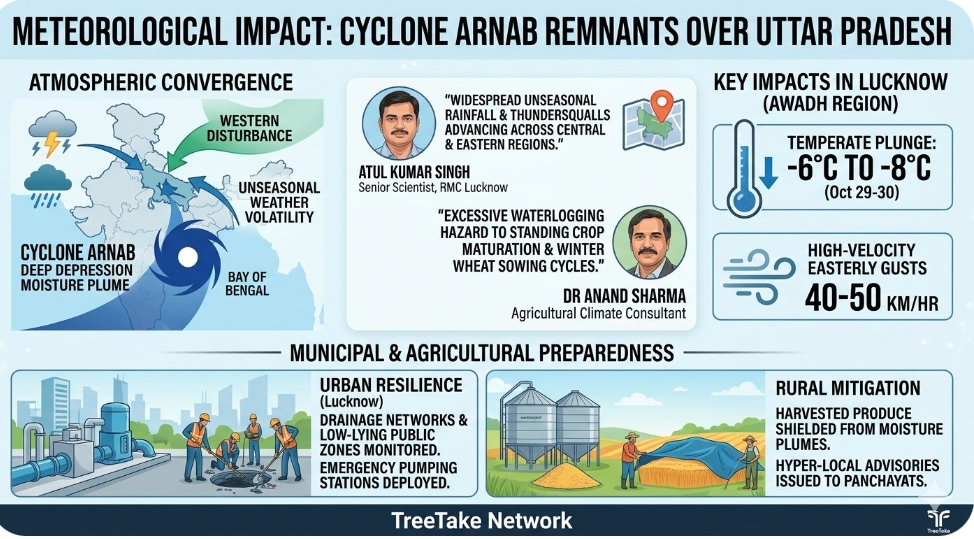 Comprehensive national report detailing Cyclone Arnabs destructive path from coastal landfall to inland disruptions across India