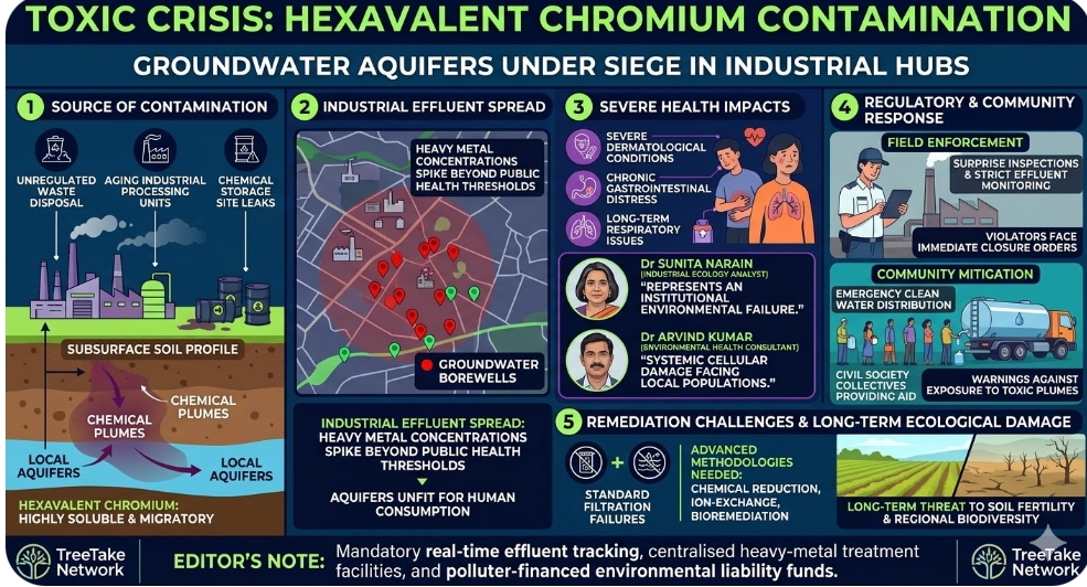 Extreme hexavalent chromium contamination upends life and public health across industrial hubs