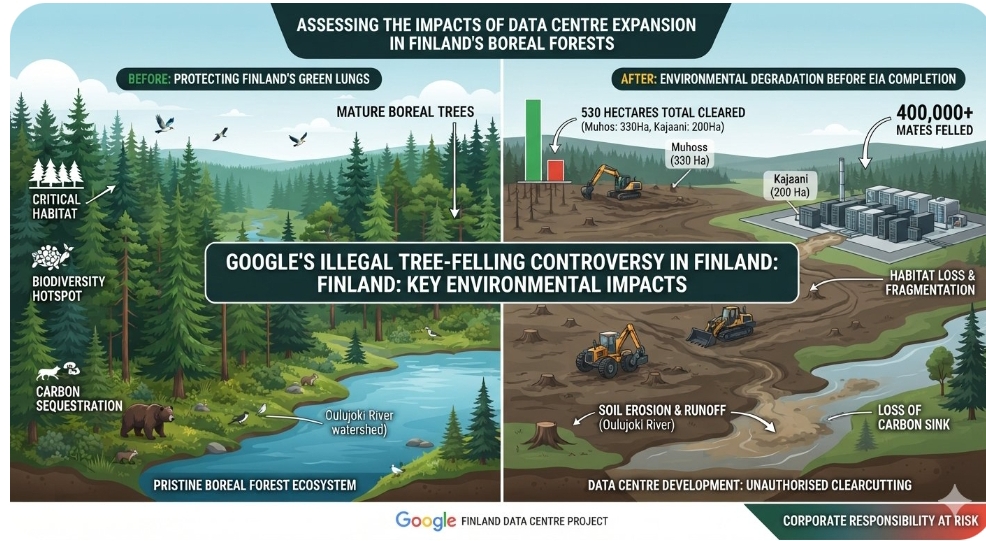 Finland launches criminal investigation into Google over massive tree felling for data centres